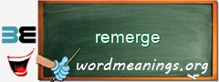 WordMeaning blackboard for remerge
